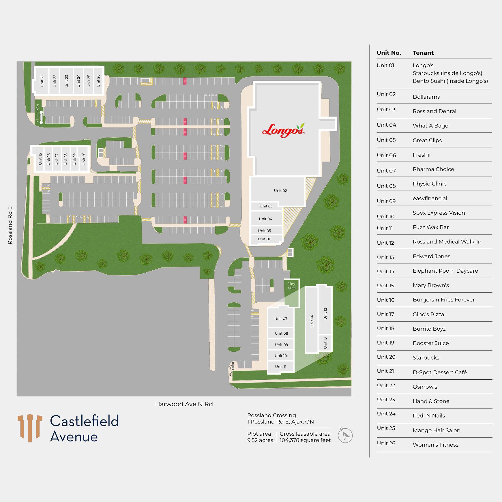 Rossland Landing site plan