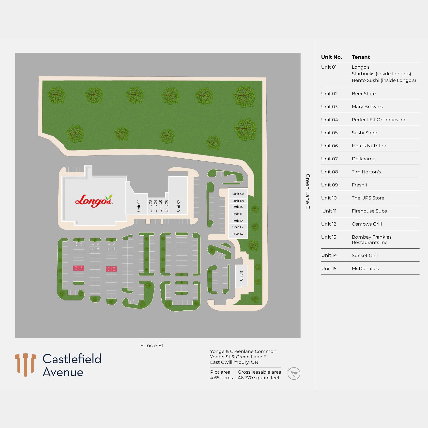 Yonge & Greenlane Common site plan